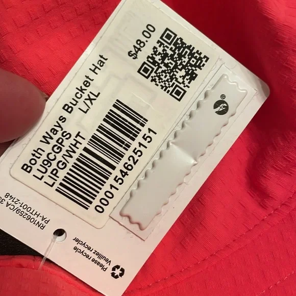 Lululemon Athletica Bucket Hat.reversible pink and white . Tags attached - Picture 5 of 7